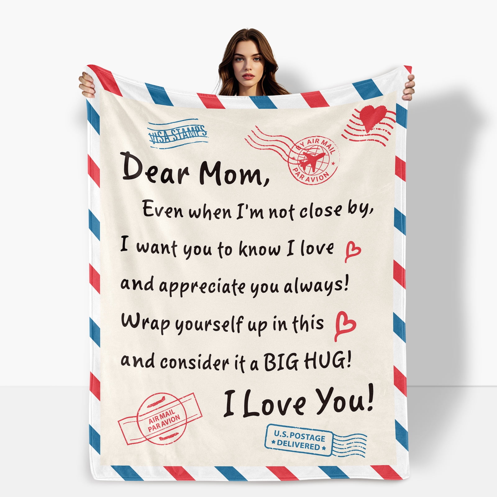 Motocross Mom Heart Cozy Plush Fleece Blanket - 30x40 main image 0
