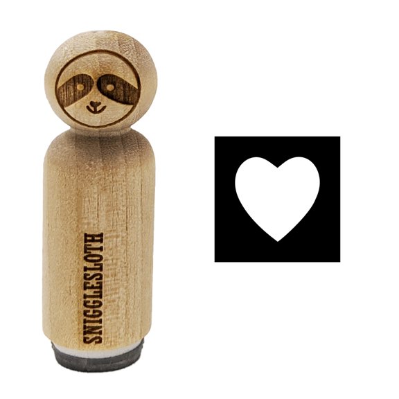 Heart In Box Rubber Stamp for Scrapbooking Crafting Stamping - Medium 1 Inch