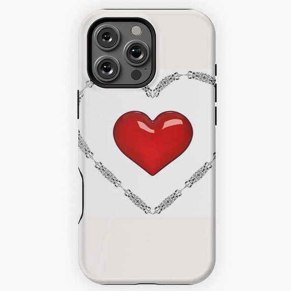 Heart In Heart Cute Love Graphic Phone Case for iPhone 16 15 14 13 12 11 Pro Max