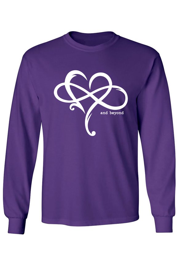Heart Infinity and Beyond Adult Long Sleeve T-shirt