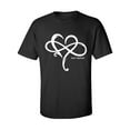 thumbnail image 1 of Heart Infinity and Beyond Adult Short Sleeve T-shirt, 1 of 4