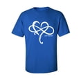thumbnail image 1 of Heart Infinity and Beyond Adult Short Sleeve T-shirt, 1 of 4