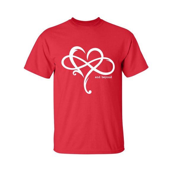 Heart Infinity and Beyond Adult Short Sleeve T-shirt