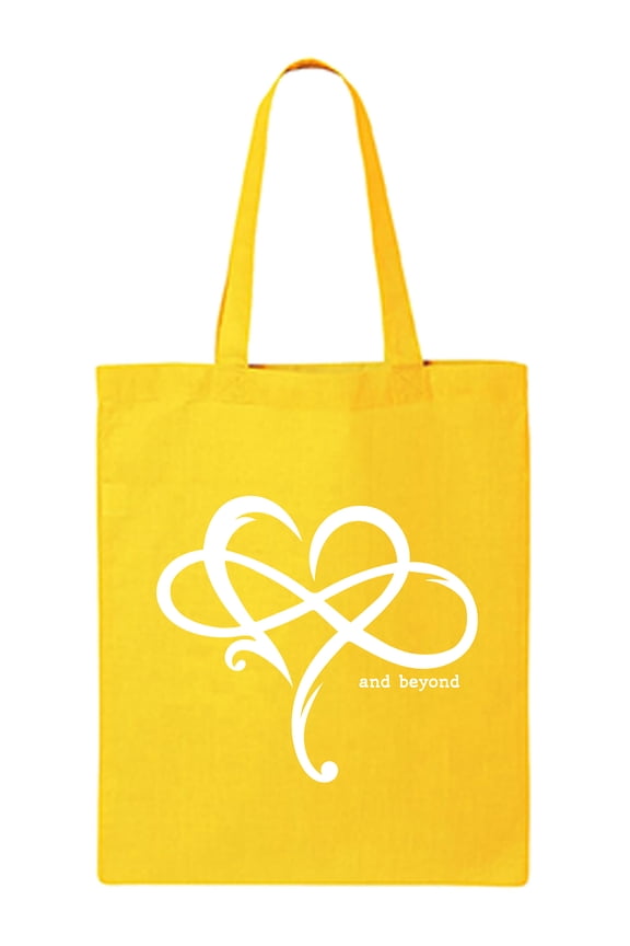 Heart Infinity and Beyond Cotton Canvas Tote Bag