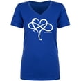 thumbnail image 1 of Heart Infinity and Beyond Womens V-Neck T-Shirt, 1 of 2