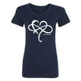 thumbnail image 1 of Heart Infinity and Beyond Womens crewneck tee, 1 of 2
