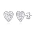 thumbnail image 1 of Heart Initial Stud Earrings for Women S925 Sterling Silver Post Hypoallergenic CZ Heart Women Earrings for Gold Plated Dainty Initial Earrings for Women, 1 of 6
