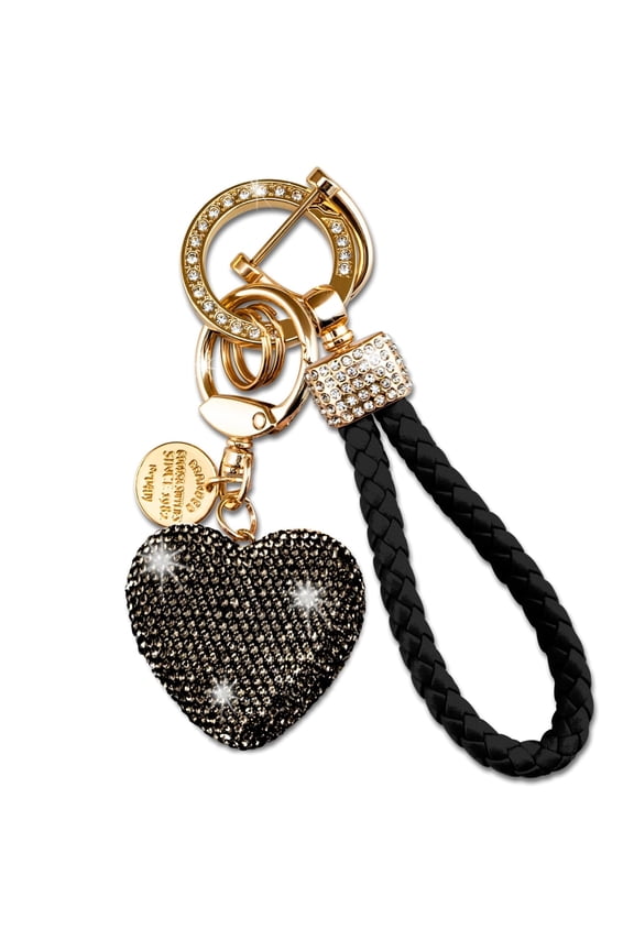 Heart Keychain For Women Girls Wristlet Bling Key Chain For Car Keys Purse Charms Handbag Backpack Accessories