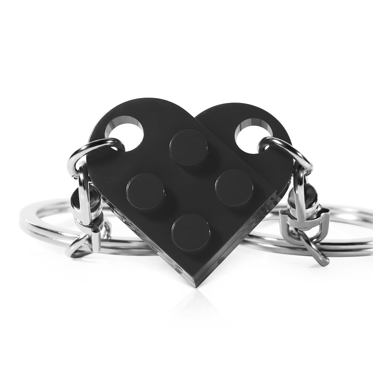 Heart Keychain for Couples Boyfriend Girlfriend Lego Key Chain