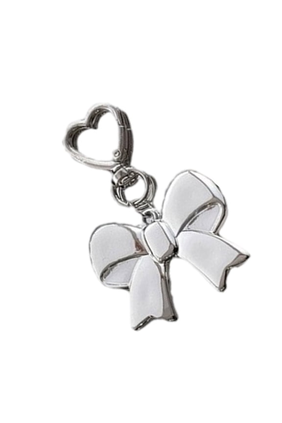 Heart Keyring Sweet Bows Keychain Pendant Bowknot Key Chain Bag Charm for Woman