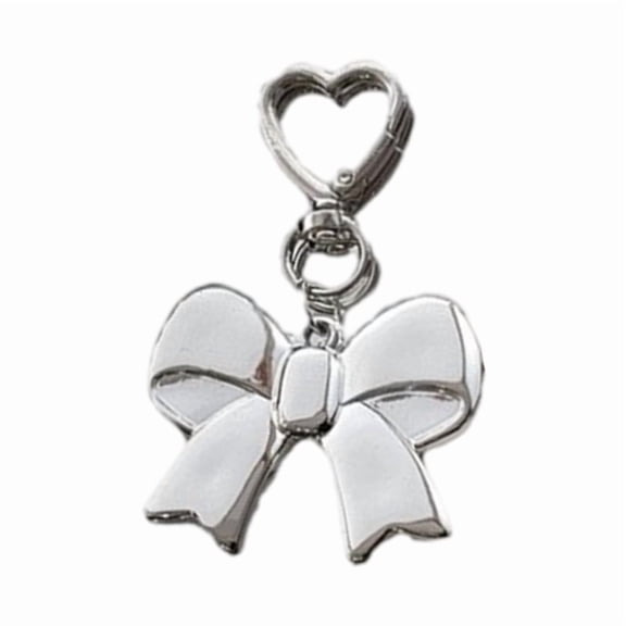 Heart Keyring Sweet Bows Keychain Pendant Car Key Chain Bowknot Keyrings Backpack Hanging Ornaments Bag Charm for Woman