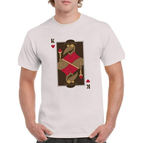Heart King Card T-Shirt Men -Smartprints Designs, Male 4X-Large