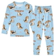 thumbnail image 1 of Heart King Charles Dog Pattern Cotton Pajamas 2 Piece Set Sleepwear Soft and Comfortable Homewear Nightwear, 1 of 7