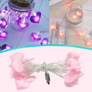 Heart LED Fairy String Lights, Flexible Bendable Heart Shaped Decor Lights, Water Resistant Indoor Outdoor Lighting for Bedroom Wedding Party Terrace Holiday DIY Decorations