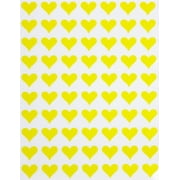 Heart Label sticker in Yellow- 1/2 (0.5 inch) 13mm Heart stickers for Envelopes, Invitation Seals, gift packaging, boxes and bags - 350 pack by Royal Green