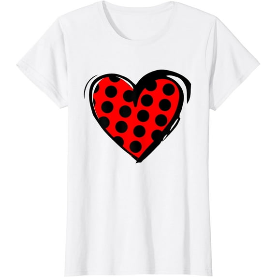 Heart Ladybug Pattern for Ladybug Lover T-Shirt