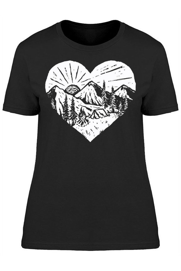 Heart Landscape In The Sunset T-Shirt Women -Image by Shutterstock, Female Medium