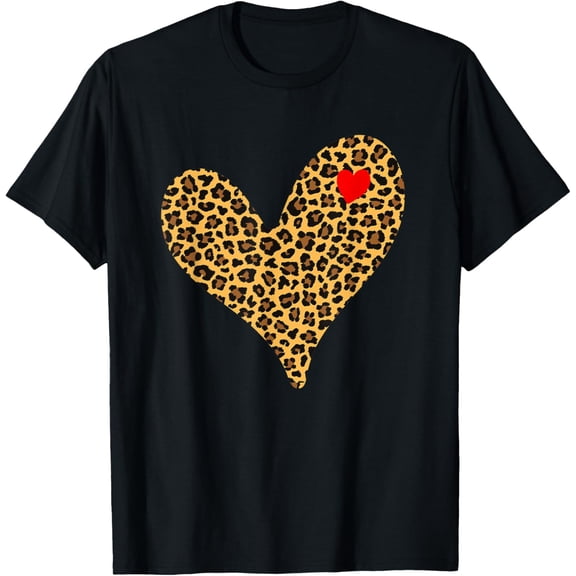 Heart Leopard Print - Cheetah Heart T-Shirt