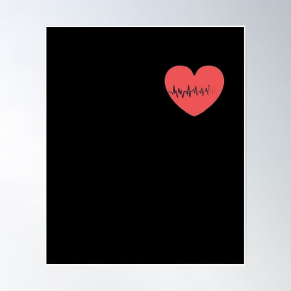 Heart Lifeline Vector Poster Wall Art, Modern Wall Decor, 16x24 UNFRAMED