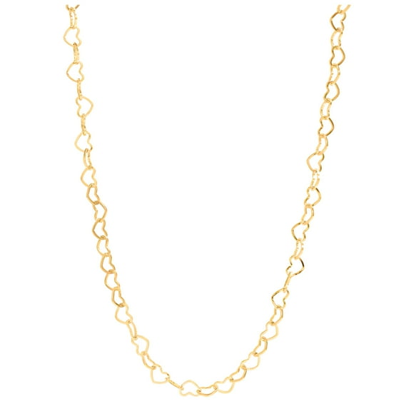 Heart Link Chain Necklace for Women 20 Inch 18K Gold PVD Plated Stainless Steel Ginger Lyne
