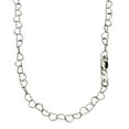 thumbnail image 1 of Heart Link Sterling Silver Nickel Free Chain Necklace Italy Adjustable, 14 - 16", 1 of 3