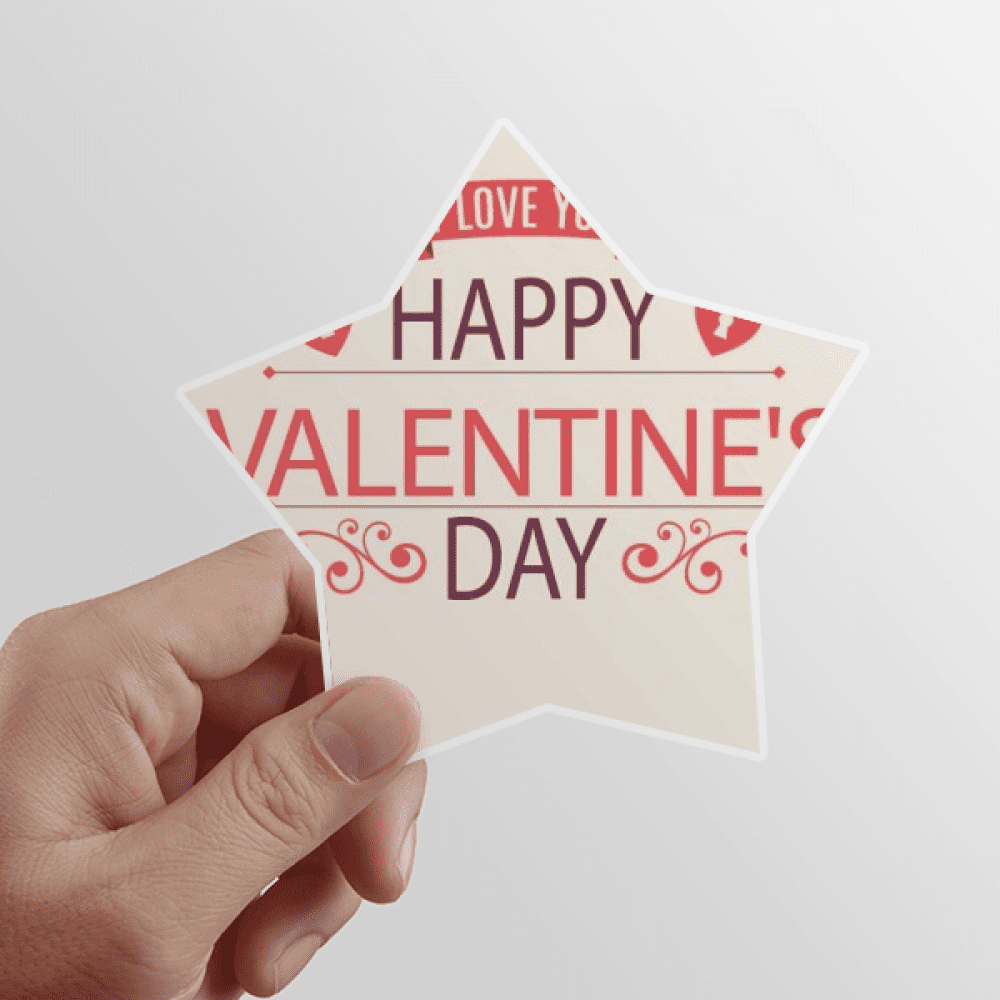 Heart Lock Happy Valentine's Day Love Star Sticker Paster Vinyl Car Tags Decoration Decal