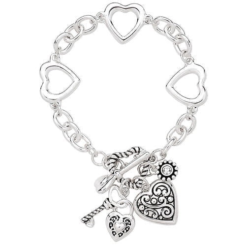 Freebird Jewelry Box Heart Lock & Key Charm Bracelet