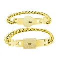 thumbnail image 1 of Heart Lock & Key Couple Bracelets - Matching Bangle Set - Jewelry Gift Box, 1 of 21