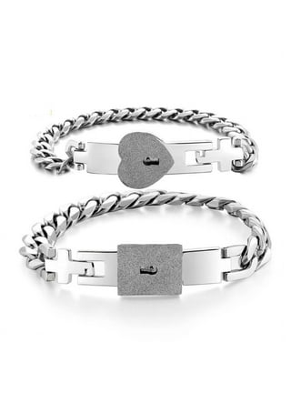Bracelet couple key and lock hot sale
