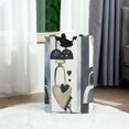 thumbnail image 1 of Heart Lock Pattern Foldable Laundry Hamper 12.6x11x22.7in with Handles for Bathroom Bedroom Storage, 1 of 7