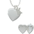 thumbnail image 1 of Heart Locket - K - Crystal Initial Sophia Necklace, 18"+1", 1 of 2