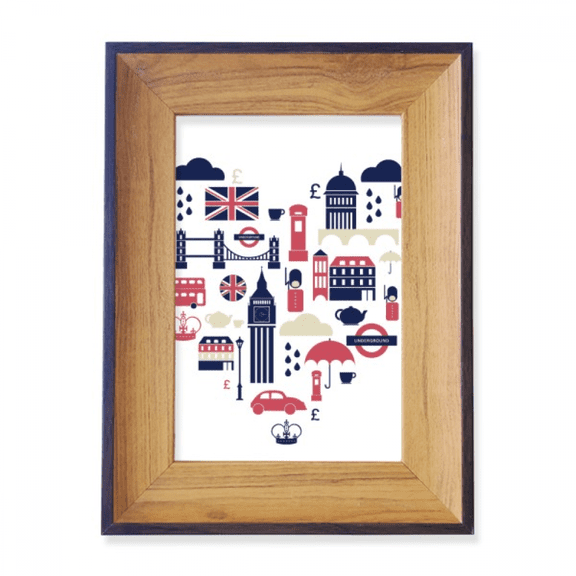 Heart London Bridge UK Big Ben Photo Frame Exhibition Display Art Desktop Painting
