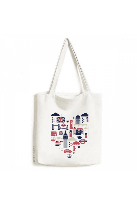 London Bridge UK Big Ben Tote Canvas Bag Shopping Satchel Casual Handbag