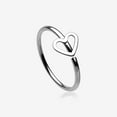 thumbnail image 1 of Heart Loop Bendable Hoop Ring, 1 of 3