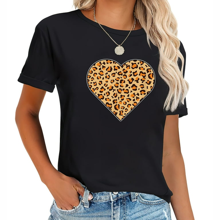 Cheetah Leopard Heart T-Shirt Cheetah Leopard Heart T-Shirt