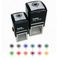 thumbnail image 1 of Heart Love Dandelion Self-Inking Rubber Stamp Ink Stamper - Blue Ink - Small 1 Inch, 1 of 7