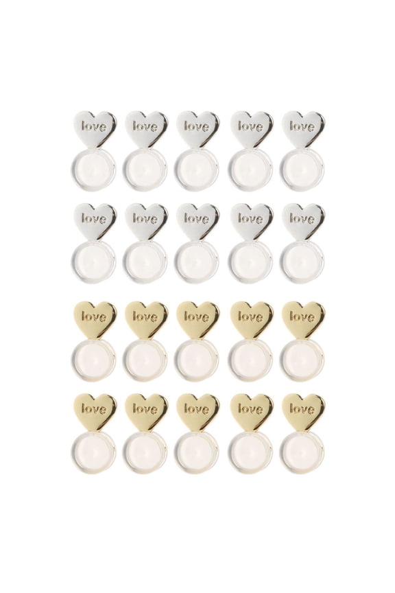 Heart Love Earring Lifters Replacements Earring Nuts Ear Lobe Support
