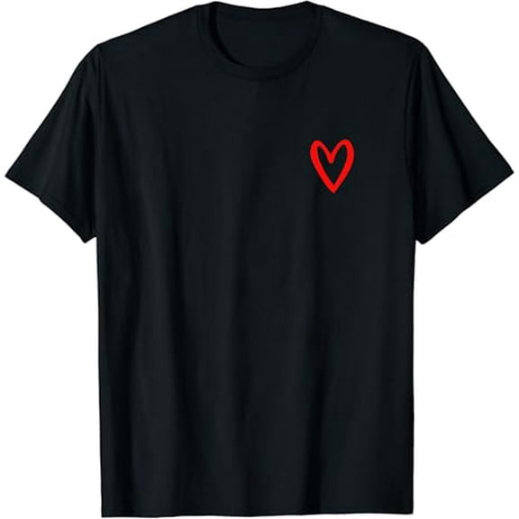 Heart Love Retro Vintage Tiny Red Heart Valentine's Day T-Shirt