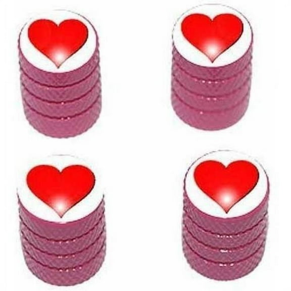 Heart Love Tire Rim Wheel Aluminum Valve Stem Caps, Multiple Colors