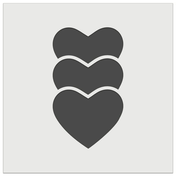 Heart Love Trio DIY Cookie Wall Craft Stencil - 3.5 Inch