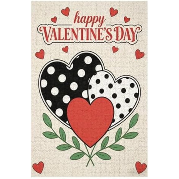 Heart Love Valentines Day 1000 Piece Jigsaw Puzzle for Adults, Romantic Puzzle for Family Night and Couples Game, Fun Brain Challenge and Home Decor, Finished Size 30 x 20 in