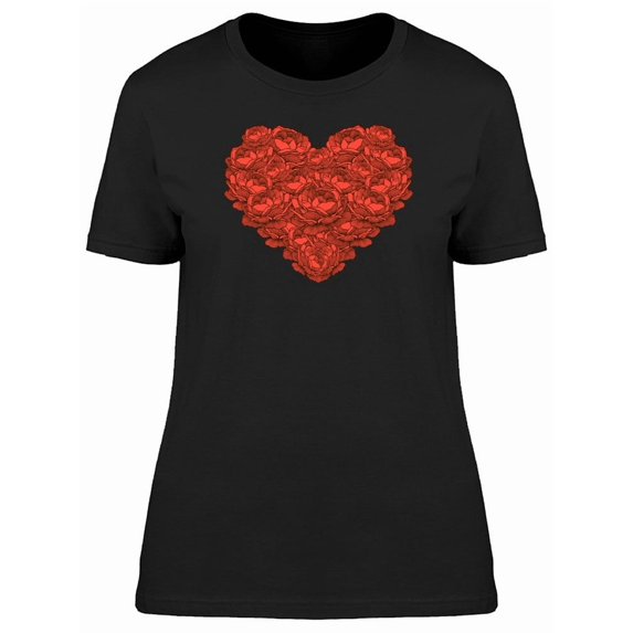 Heart Made Of Roses Art Tee Women's -Image by Shutterstock