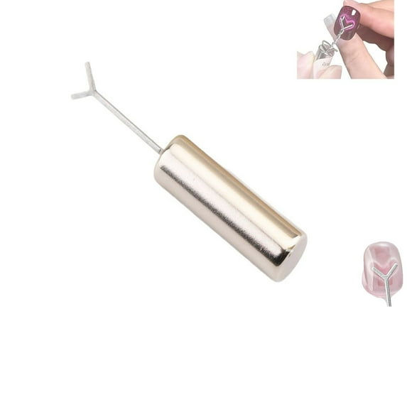 Heart Magnet for Cat Eye Gel Polish,Cat Eye Magnet for Nails, Cat Eye Gel Nail Polish Magnet, Y-Shaped Guide Sticks, Cat Eye Magnetic Nail Art Tool Setmagnet Sticks,Magnetic Nail Art Tool