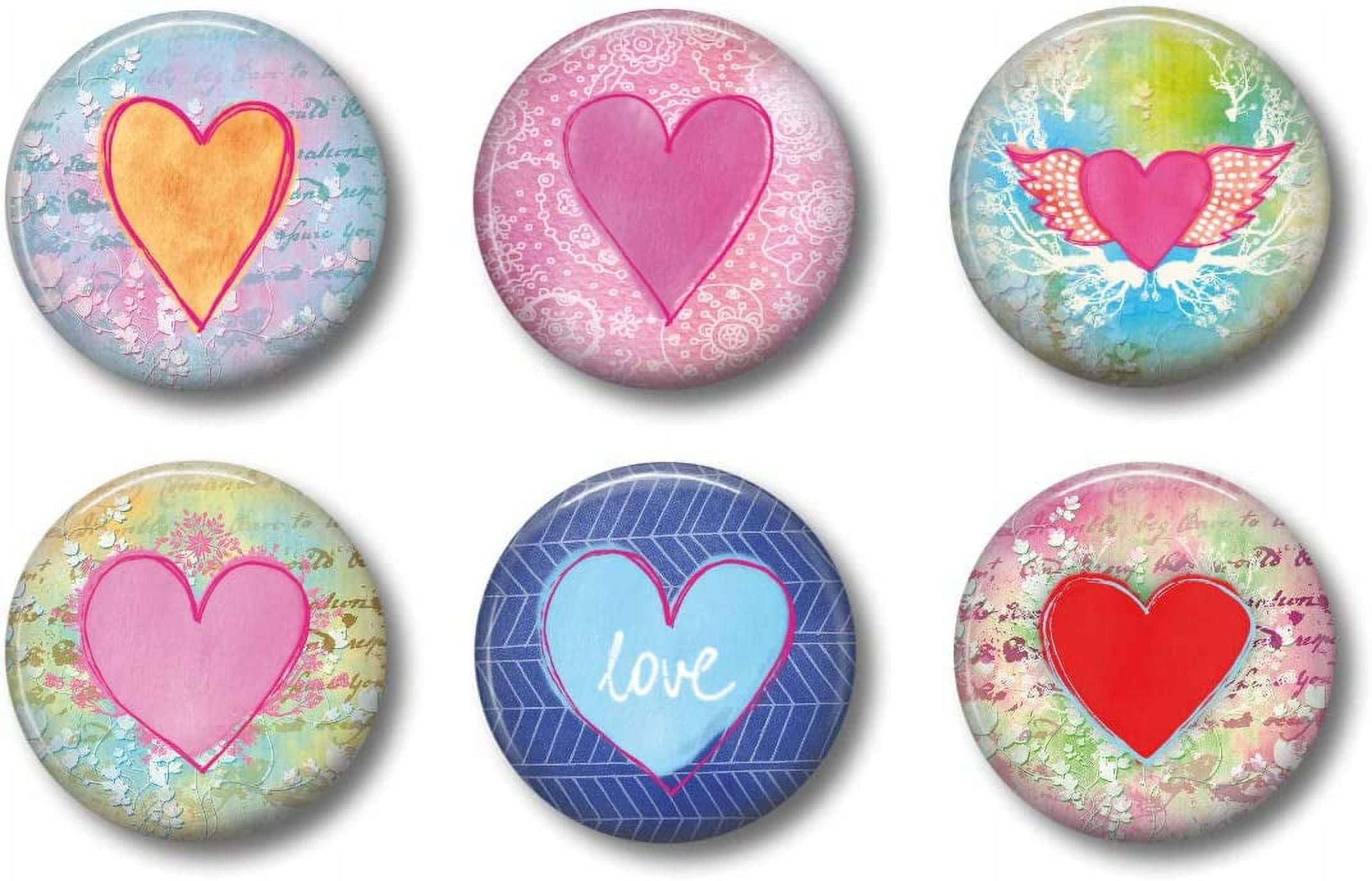 Heart Magnets - Cute Locker Magnets for Teen Girls - Whiteboard Office or Fridge - Funny Magnet Gift Set ()