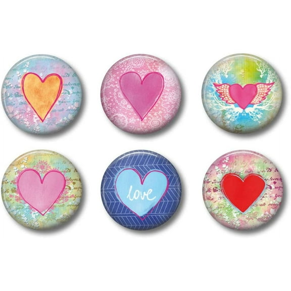 Heart Magnets - Cute Locker Magnets for Teen Girls - Whiteboard Office or Fridge - Funny Magnet Gift Set ()