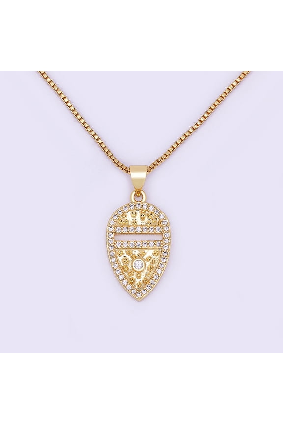 Heart Mama New style water drop chain Necklace For Women Mom Clavicle Chain Choker 14K Yellow Gold Jewelry Mother's Day Gift
