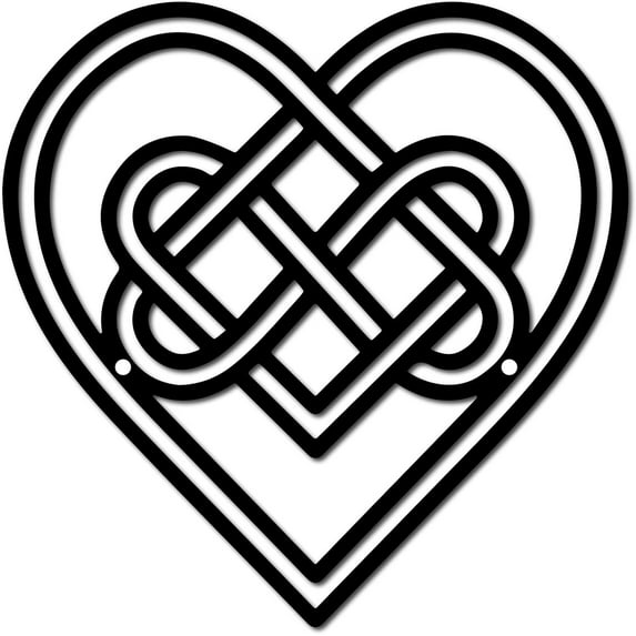Heart Metal Wall Art Decor Black Wall Hanging Decor Iron Wire Wall Art Silhouette Sculpture Decoration Sign Hollow Out Minimalist Ornament for Garden Home Balcony Indoor Outdoor 7.8x7.8Inch DIY