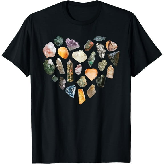 Heart Mineral Gems Collecting Rocks Rockhounding Geologist T-Shirt