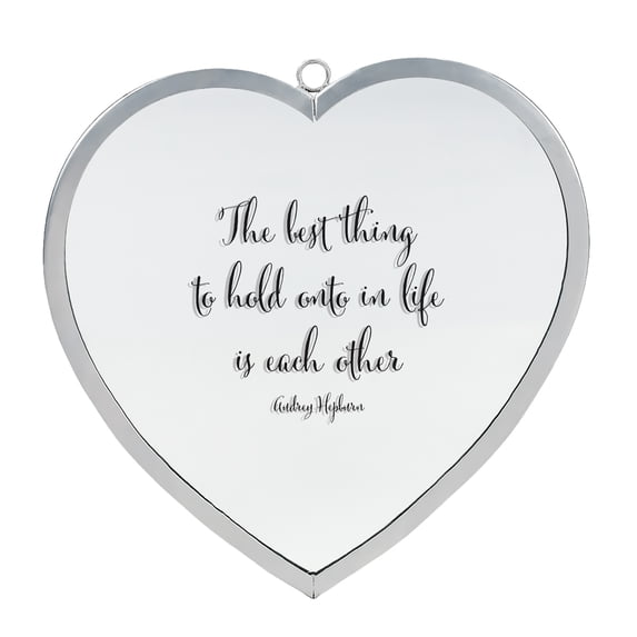Elanze Designs The Best Thing To Hold Onto In Life Silver 10 x 10 Metal and Glass Wall Mounted Mirror