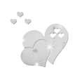 thumbnail image 1 of Heart Mirror Wall Stickers 3D Acrylic Set of 5, Removable Self-Adhesive Decals for Living-Room, Bedroom, Wedding Backdrop, Light-Reflecting Modern Art, No Nails , 1 Set of Love Mirror Stickers, 1 of 8